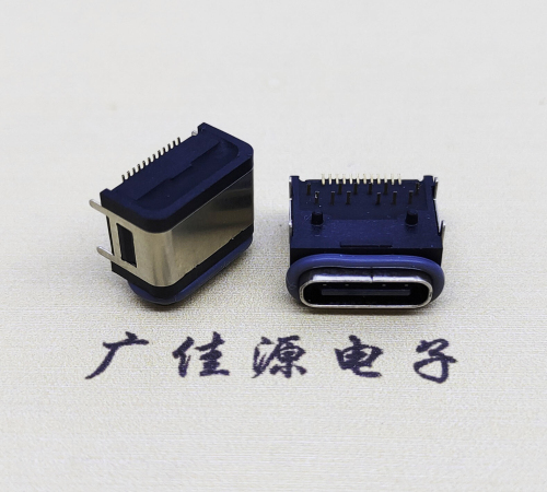 TYPE-C24Pin臥式母座.安全封密型防水插座